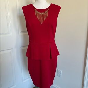 Bisou Bisou Red Midi Dress